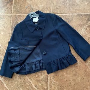 kate spade navy, Ari jacket, peplum ruffle bottom SIZE 6 NEVER WORN